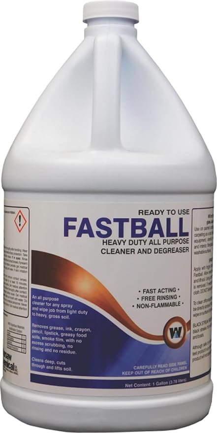 DENCO DISTRIBUTING, INC. Warsaw Fastball Heavy Duty All Purpose Cleaner and Degreaser - 1 Quart - Industrial Cleaning Agent (4)