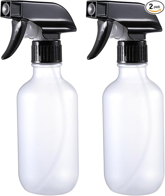 Small Water Spray Bottle for Hair, Frosted Clear Plastic Small Squirt Bottle with Adjustable Mist/Stream, Refillable Empty Mister Spray Bottles for Hair, Plant, Cleaning, Pet, 10.1 oz /300ML