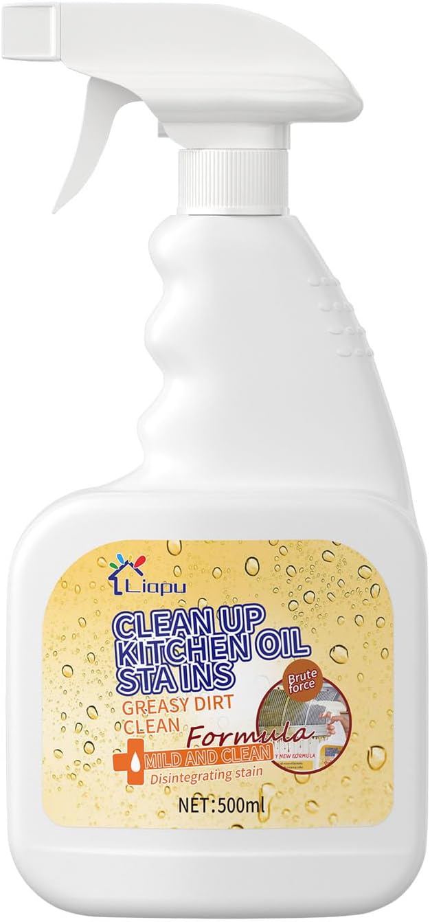 Liapu All Purpose Cleaner, Remove Stains Cleaning Spray, Lemon Breeze Scent Multipurpose Heavy Duty Degreaser, Kitchen Cleaning Supplies Removes Oil Stains On Microwave & Oven & Stove Top