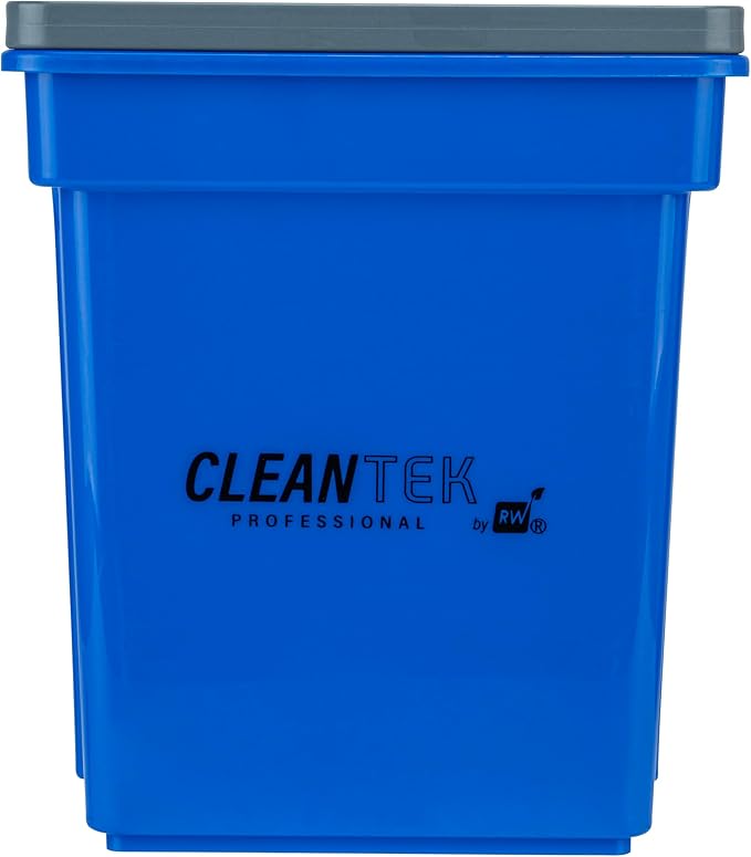 Restaurantware-Clean Tek Professional 4 Quart Cleaning Bucket, 1 Utility Pail with Handle - Heavy-Duty, Portable, Blue Plastic Washing Pail, Perfect for Household, Outdoor, Car Wash and More