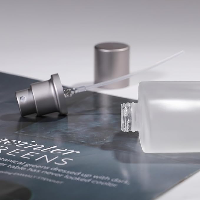 50ml/1.7 Oz Frosted Glass Spray Bottle Perfume Atomizer,Refillable Perfume Spray Bottle Perfume Bottles Empty with 3 Kinds of Perfume Dispenser (Frosted Glass 50ml)