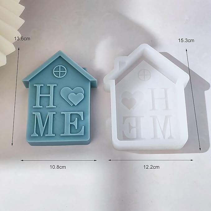 Home House Molds House Resin Mold House - Resin Casting Silicone Molds for Home Decor & Candle Making Wave Spiral Mold