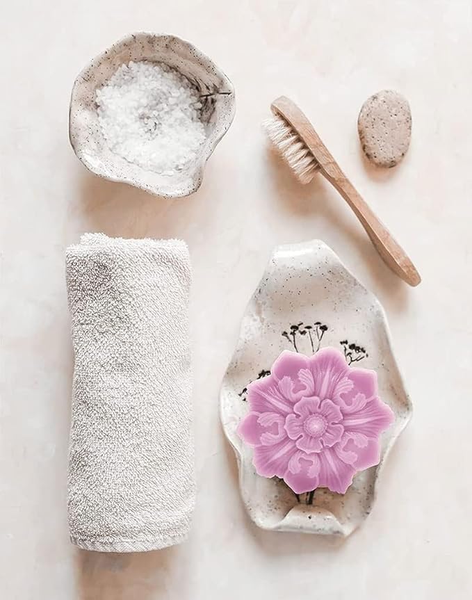 3D Silicone Soap Molds Flower Shape Silicone Mold for Soap Making Soap Bath Bomb Mold Shapes DIY Handmade Decorating Mould Tools