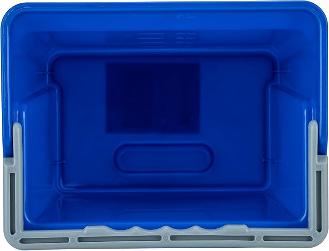 Restaurantware-Clean Tek Professional 6 Quart Cleaning Bucket, 1 Utility Pail with Handle - Heavy-Duty, Portable, Blue Plastic Washing Pail, Perfect for Household, Outdoor, Car Wash and More