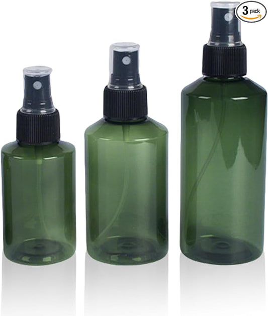Spray Bottles Small,Plastic Spray Bottles,Squirt Bottle,3.1oz+5.4oz+6.8oz Water Spray Bottle for Plants, Pet, Hair, Essential Oils, Cleaning Solutions(3 Pack)