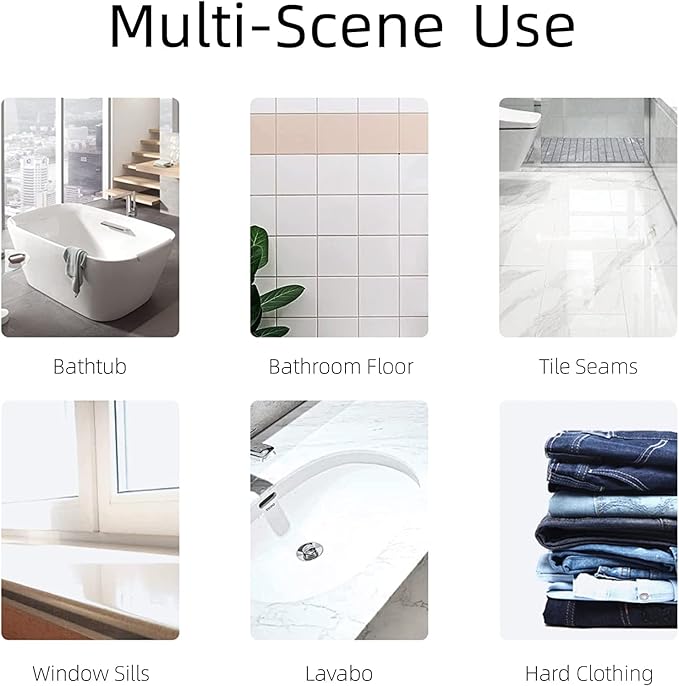 2-Pack Scrub Brush for Cleaning with Long Handle,Medium Firm Brush Bathroom Cleaning Supplies and Bathtub Cleaner and Shower Cleaning Brush,Multi-Scene Use for Kitchen or Carpet Brush,White&Blue