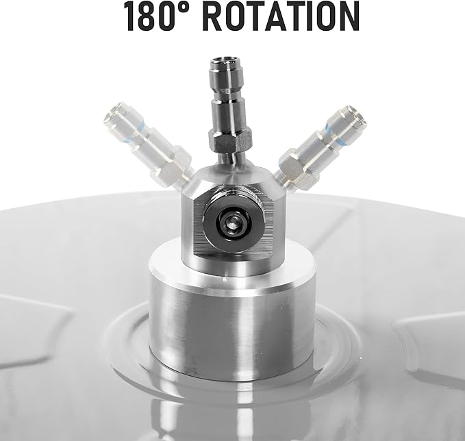 16" Pressure Washer Surface Cleaner with 4 Wheels, Stainless Steel Power Washer Surface Cleaner for Driveways Sidewalks Patios, 1/4" Quick Connector, 2 Extension Wand, 4000 PSI