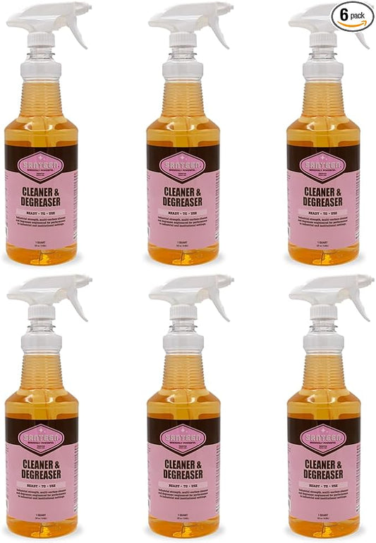 Santeen Cleaner & Degreaser, Industrial Strength, Ready-to-Use, 6-Pack, 32oz (Quart), Professional Formula