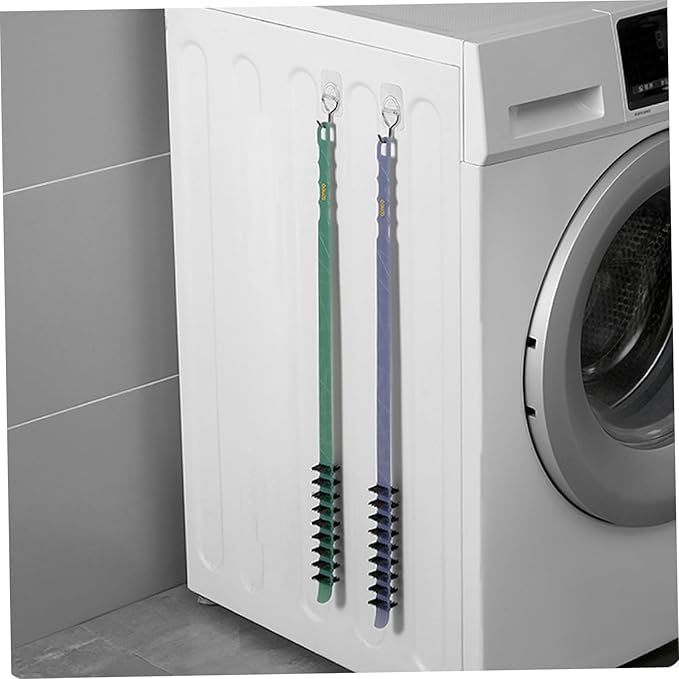 4Pcs Washing Machine Cleaning Brush, Flexible Nylon Bristles Laundry Brush, 0.8x23.6in Long Effective Reusable Cleaning Tool for Washing Machine Drums