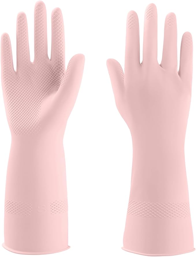 Rubber Gloves for Household, Dishwashing Gloves for Kitchen, Reusable