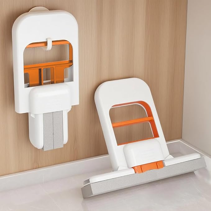 Mini Foldable Desktop Mop, Wet and Dry Portable Cleaning Sponge Mop,Self Squeezing Mini Sponge Mop with One Replaceable Head,for Small Spaces,Bathroom,Kitchen,Glass (Replace Sponge/3pcs)