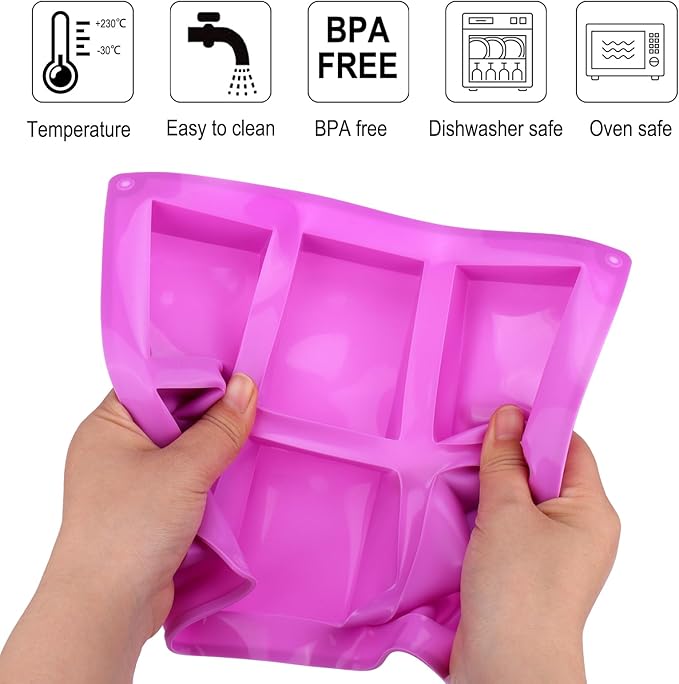 Juome 12 Cavities Chocolate Bar Mold Deep - Thick Deep Chocolate Bar Mold for Filling, Silicone Chocolate Bar Mold for Stuffed Bar Knafeh Pistachio Chocolate Candy Bar with 100Pcs Bags and 1Pc Scraper