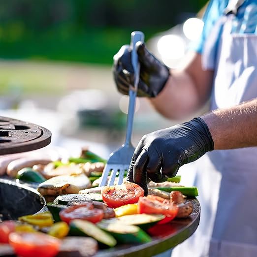 SAFE HEALTH Nitrile Black Industrial Disposable Gloves-Medium 3.5 Mil Case of 1000 Powder Free-Latex Free Tattoo-Beauty Salon-Hair Nail Studio-Auto Repair-Car Maintenance-Household-Daily