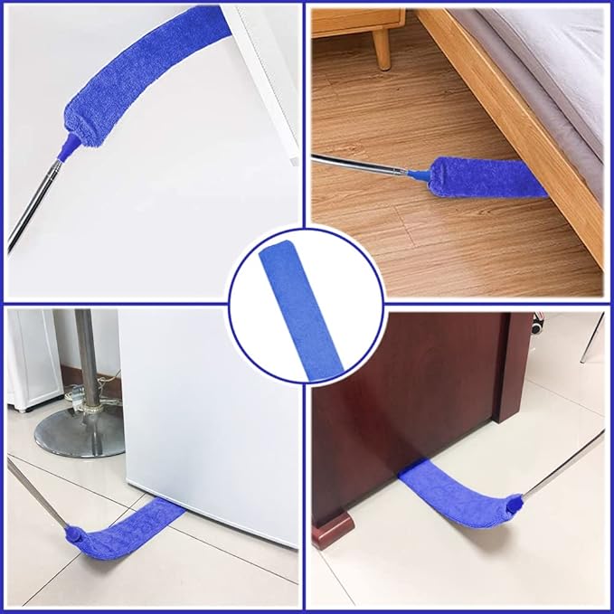 Microfiber Duster, 8PCS Feather Duster with 100 Inch Telescoping Extension Pole, Reusable Bendable Dusters, Washable Lightweight Dusters for Ceilings Fans(2023 UAGRED)