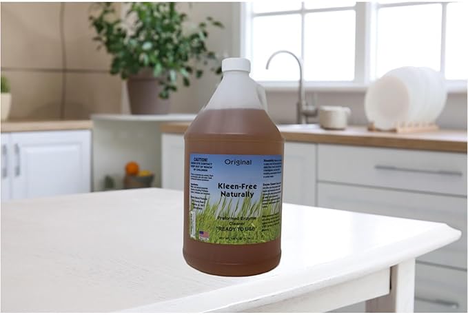 Naturally Preformed Enzyme Cleaner, Enzyme Solution, Multi-Purpose Cleaner, Laundry Additive and More - Ready to Use - Orginal Scent - 128oz (1 Gallon) - Pack of 2