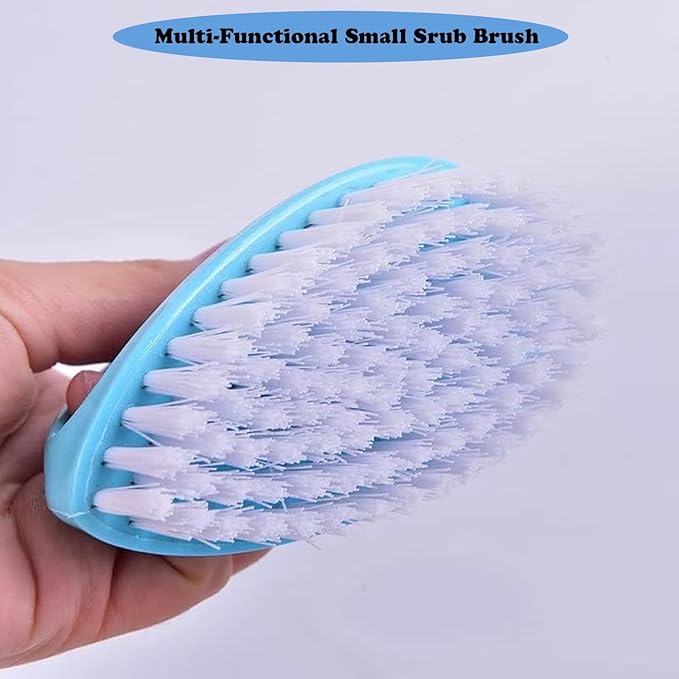 2 Pack Scrubbing Brushes for Cleaning, Heavy Duty Scrub Brush Nylon Stiff Bristles,Scrubber Cleaner Brush for Bathroom,Showe,Sink,Kitchen,Bathtub,Floor,Multi-Purpose Cleaning Brush -Small Size