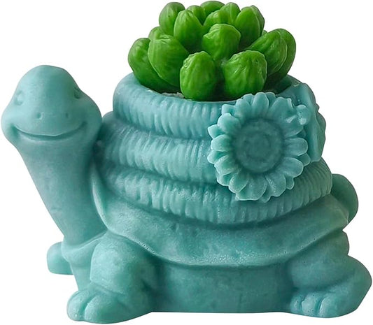 Flower Pot Succulent Mold - Turtle & Animal Shapes, Silicone & Resin Casting Molds for Candle Making & Home Decor