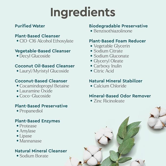 Puracy Liquid Laundry Detergent Clean Can Starter Set - Enzyme-Powered Liquid Laundry Detergent Concentrate, Natural Laundry Detergent Seen on TikTok, Non-Toxic (Free & Clear, 14.4 fl oz)