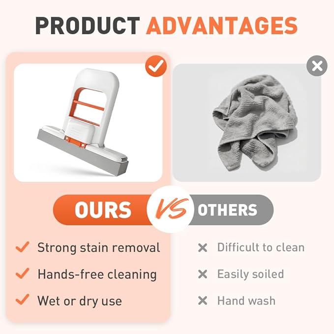 Mini Foldable Desktop Mop, Wet and Dry Portable Cleaning Sponge Mop,Self Squeezing Mini Sponge Mop with One Replaceable Head,for Small Spaces,Bathroom,Kitchen,Glass (Black/1pcs)