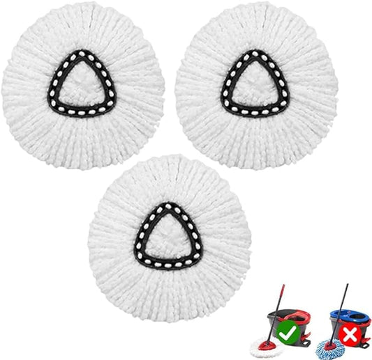 3-Pack Reusable Mop Head Replacement for O Cedar Easywring 1-Tank System