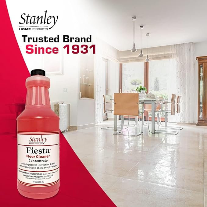 STANLEY HOME PRODUCTS Fiesta Floor Cleaner Liquid Concentrate - Eco Multisurface & Industrial Cleaning For Hardwood, Stone, Tile & Ceramic Floors (Pack of 2)