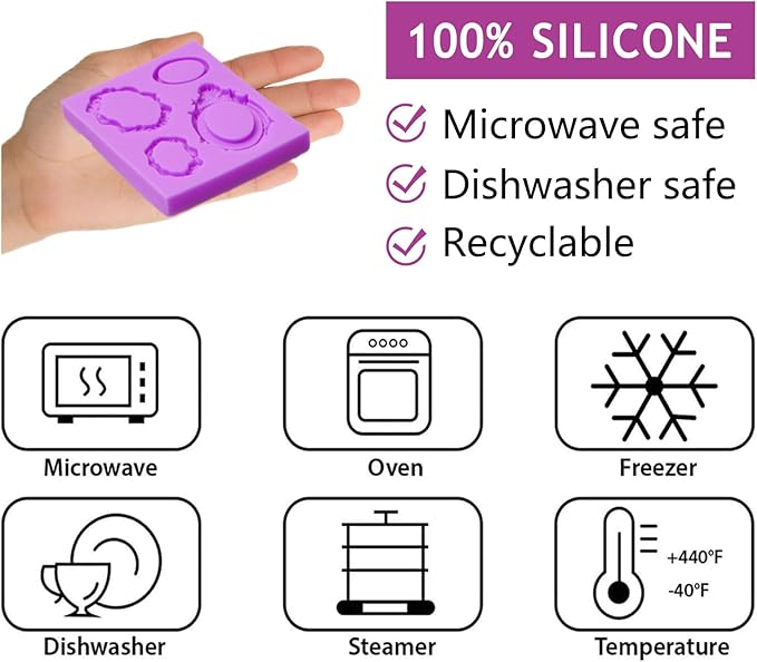 Crown Silicone Molds, Vintage Photo Frame Gem Chocolate Baking Molds, Cake Decoration Fondant Molds for Cupcake Topper Candy Gum Paste DIY Craft Clay Resin Set of 4