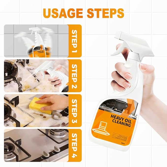 Stubborn Stains Cleaner, 2025 Upgraded Powerful kitchen Degreaser, Multipurpose Stain Removal Cleaners, Stove Cleaner for Gas Stove Top, Kitchen, Bath Shower Glass (9, Three sets)