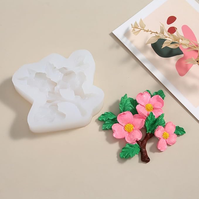 3D Flower Bouquet Candle Soap Silicone Molds Fondant Chocolate Candy Cake Decorating Mould Resin Clay Baking Pastry Tools (Hylomecon)
