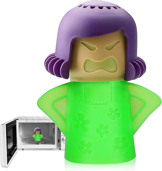 Angry Mama Microwave Cleaner, Microwave Oven Steam Cleaner, Angry Mom Steamer Cleaning Crud Easily in Minutes, Steam Cleans and Disinfects with Vinegar and Water for Kitchen