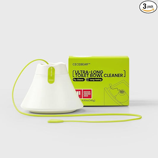 Ultra-Long Toilet Bowl Cleaner Tablets in Bottles, 3 Bottles, Automatic Long-Lasting Blue Toilet Cleaner, Large Capacity, Easy to Use