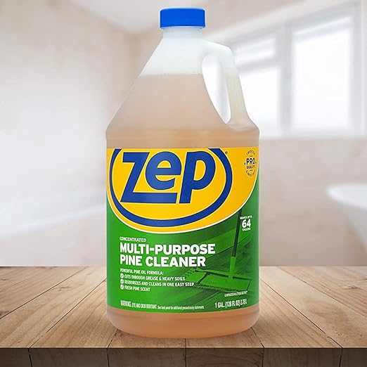 Zep Concentrated Multi-Purpose Pine Cleaner - 128 oz (Case of 4)- ZUMPP128 - Multi-Purpose Cleaner for Professional, Commercial and Household Use, From the Bathroom to Kitchens and Dining Rooms