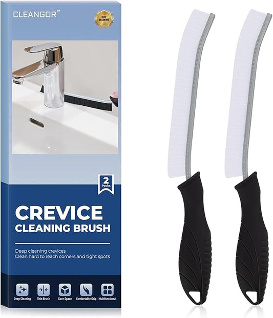 Crevice Cleaning Brushes, Cleaner Scrub Brush Tool for Hard to Reach Tight Space, Home Essentials, Cleaning Supplies for Shower, Bathroom, Kitchen, Toilet, Window