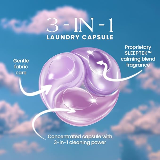 MNML Chamomile Laundry Pods designed for Sleep & Calm, Eco-Friendly Natural Laundry Detergent Pods for Sensitive Skin. No Waste, No Plastic, Natural Bio-Enzymes, Luxury Fragrance, 30ct Capsules