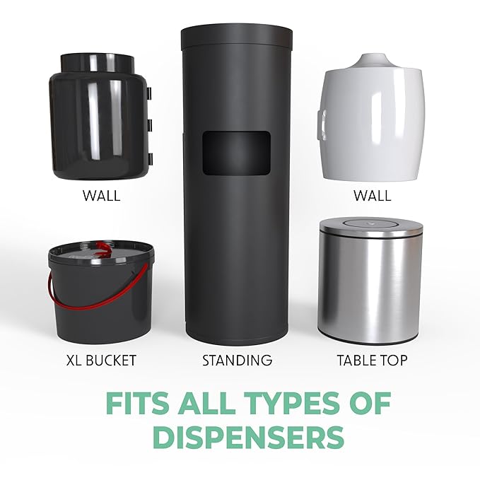 Wipex Plant Based Gym Wipes Dispenser Refill - 700 Count Fitness Equipment Wipes (Large 8x12) Lemongrass + Bucket, (Pack of 4 + Bucket)