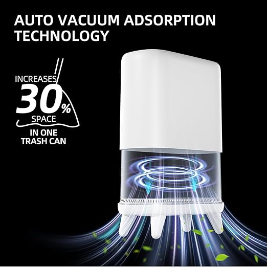 Bathroom Trash Can with Lid, Vacuum Adsorption Small Garbage Can 3.2 Gallon Press Top Lid Trash Bin with Legs Waterproof Waste Basket for Bathroom Bedroom Office Home RV