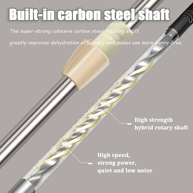 Spin Mop Replacement Mop Handle, 49-inch 360 Degrees Rotating Telescopic Replacement Mop Stick with Stainless Steel Disc for Spin Mop Bucket Cleaning System (Stainless Steel Disc, Green)