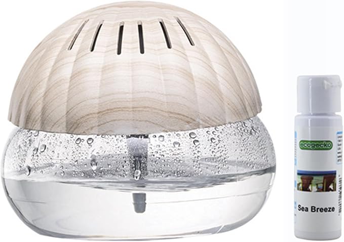 EcoGecko Sea Breeze Water Air Revitalizer, Air Washer, Air Freshener, Room Aromatizer, Aroma and Essential Oil Diffuser with 30ML Sea Breeze Oil for Home, Office, Air Purifier with Night Light