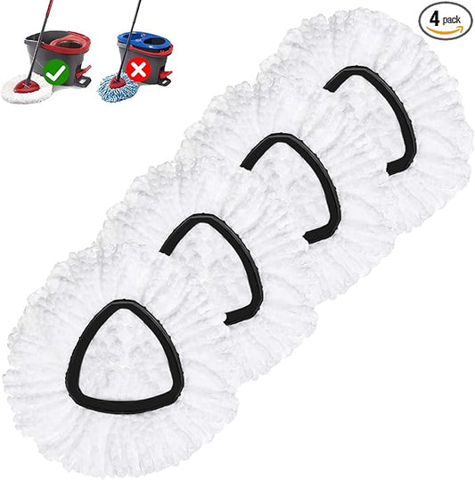 Spin Mop Replacement Head Mop Refill Compatible with Oceda Triangle Swivel Mops Microfiber Swivel Mop Refill,Deep Clean,Machine Washable and Easy to Replace