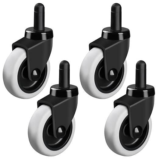 3" Mop Bucket Wheels Replacement, Non-Marking TPR Castors Set of 4 for Rubbermaid Models 7570-L2, 7571,7580,7581,7582 7583
