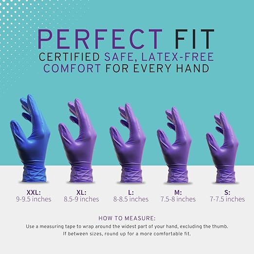SafeWay Nitrile Gloves, 2000 Ct, Medium, Powder-Free, Latex-Free, All-Purpose, Professional Disposable Gloves with Textured Fingertips for Medical Use, Food Prep, Cleaning, Tattoo & More