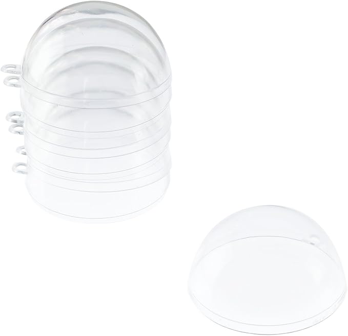 Super Z Outlet Clear Plastic Acrylic Bath Bomb Mold Shells Molding Balls Kit (60mm, 12 Pack)