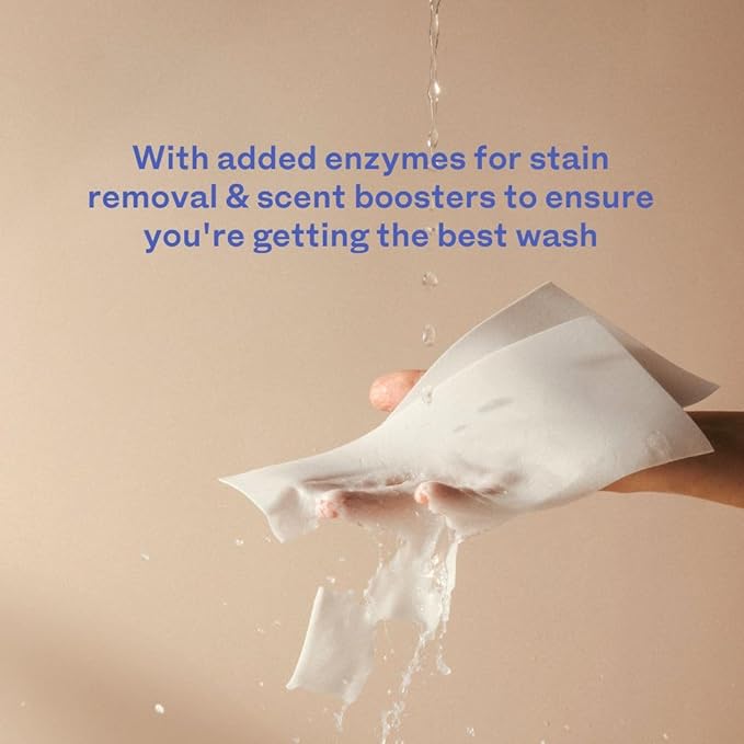 Skipper 50% LARGER Laundry Detergent Sheets Starter Kit (120 sheets / 240 loads) + Storage Tin - Orange Blossom