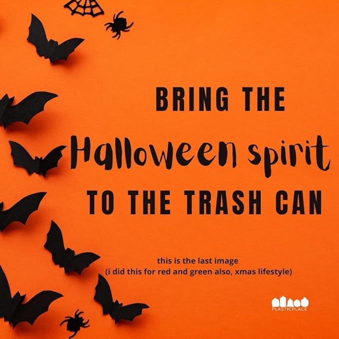 Plasticplace 55-60 gallon Trash Bags │ 1.2 Mil │ Orange Heavy Duty Garbage Can Liners │ 38” x 58” (50 Count)