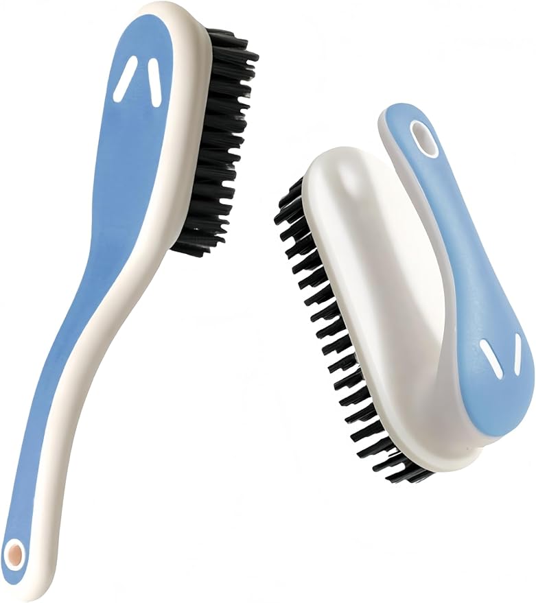 2Pack Blue Soft Fur Cleaning Brush-Laundry Brush Cleaning Tools, Decontamination Brush - Carpet Brush - Handheld Matte Brush-Suitable for Clothes, Carpets, bathrooms, Kitchens, Shoes, etc