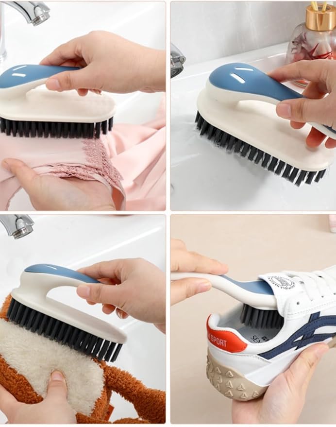 2Pack Blue Soft Fur Cleaning Brush-Laundry Brush Cleaning Tools, Decontamination Brush - Carpet Brush - Handheld Matte Brush-Suitable for Clothes, Carpets, bathrooms, Kitchens, Shoes, etc