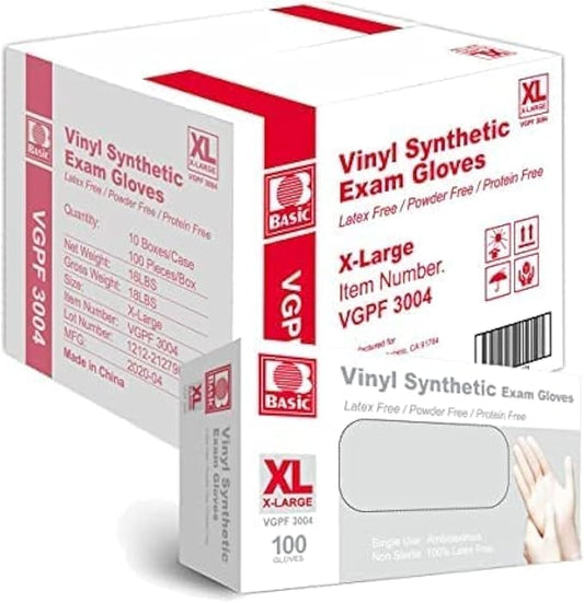 Vinyl Gloves Clear Plastic Powder Free 4 Mil 100-1000 Gloves