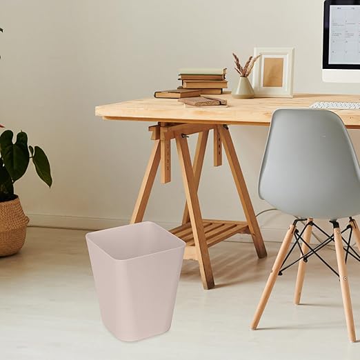 ZXJ Small Trash Can - Waste Basketbin - 1.8 Gallon - Khaki - Bathrooms, Laundry Room, Kitchens, Offices