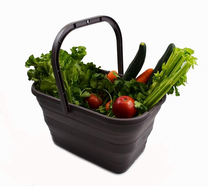 SAMMART 12L (3.17 Gallon) Collapsible Rectangular Handy Bucket (1, Brown)