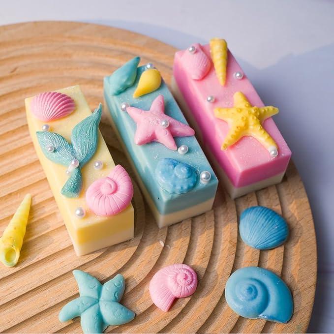 FUNSHOWCASE Rectangle Bars Silicone Mold 3 Trays Assortment