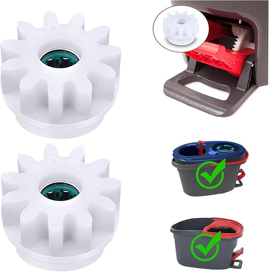 YWSH 2 Pack Spin Mop Bucket Gear Easy Mop Pedal Broom Bearing Gears Repair Compatible with Ocedar Vilida, One Way Clutch Bearing Bucket Gear Sprockets for Spin Mop Buckets